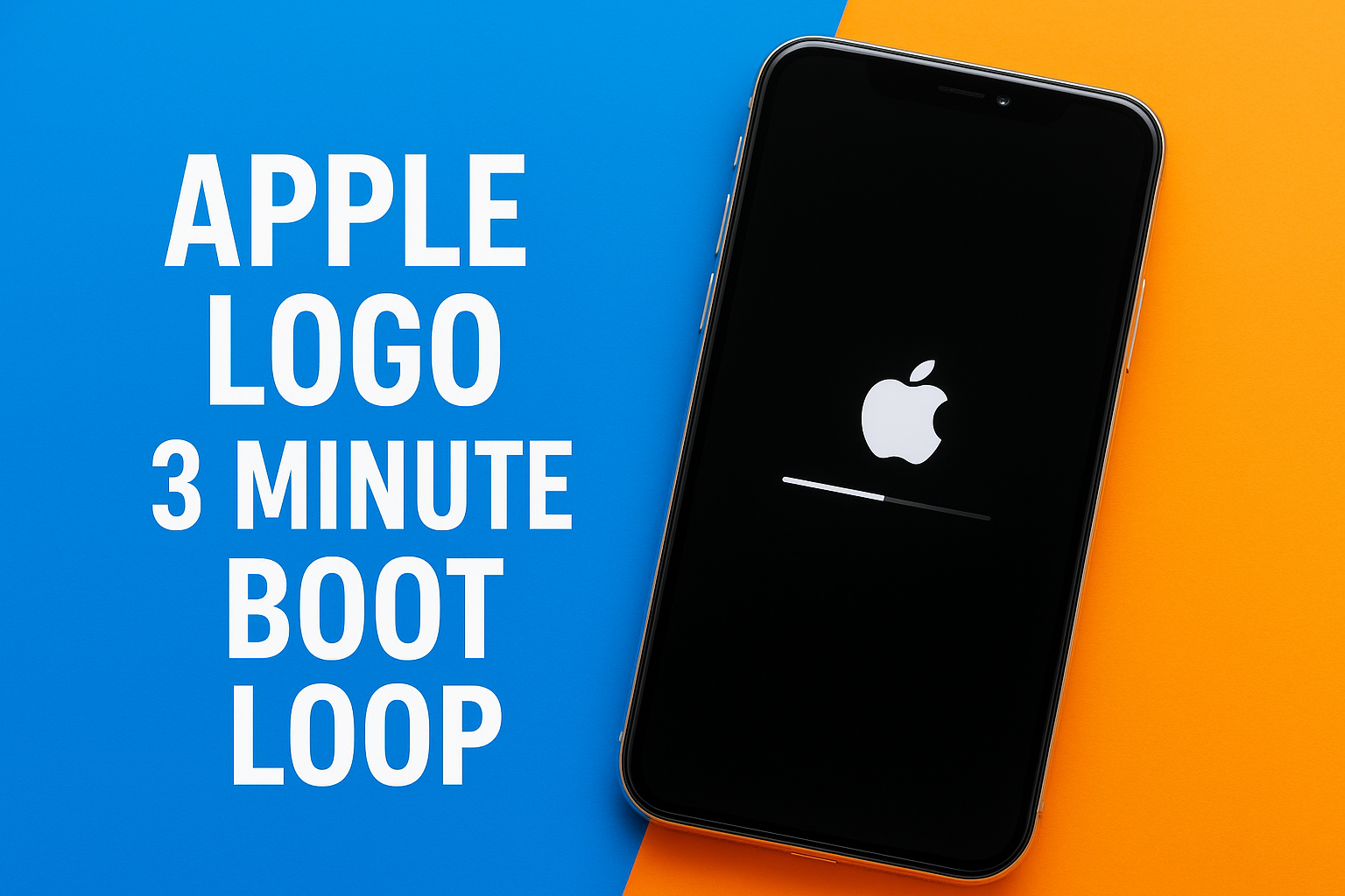 apple logo 3 minute boot loop